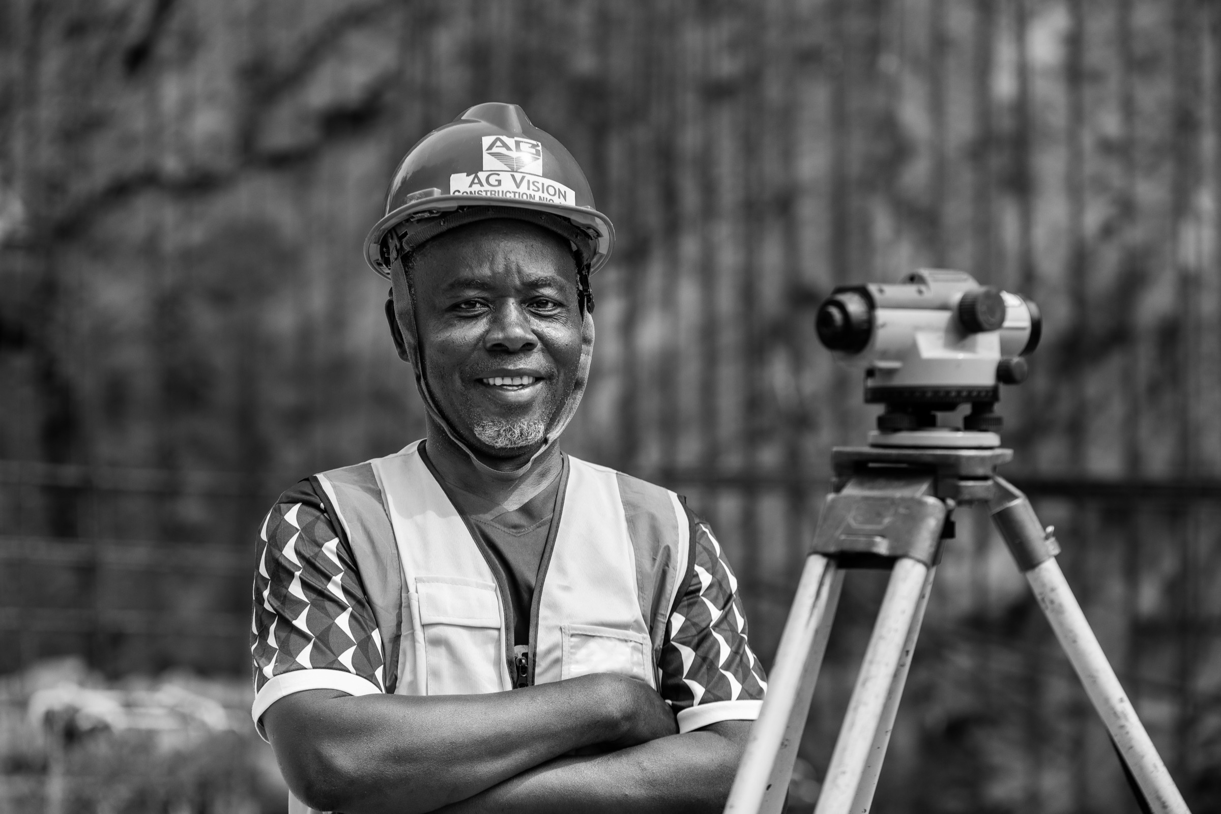 AG Vision Construction surveyor on site