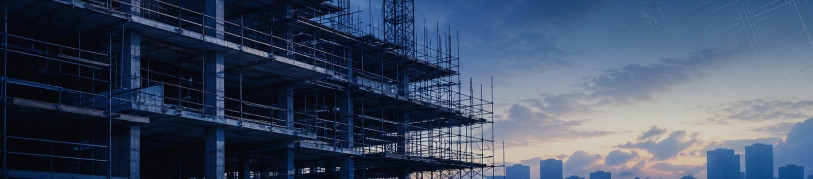 AG Vision construction site at dusk