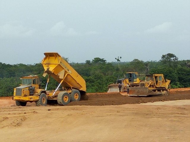 Loading Dumpers with Lateritic Soil at Nkari Dam, Akwa Ibom State